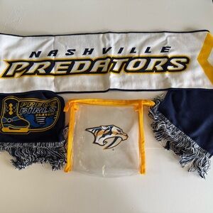 Nashville Predators Women's Scarf - Navy, Gold, White